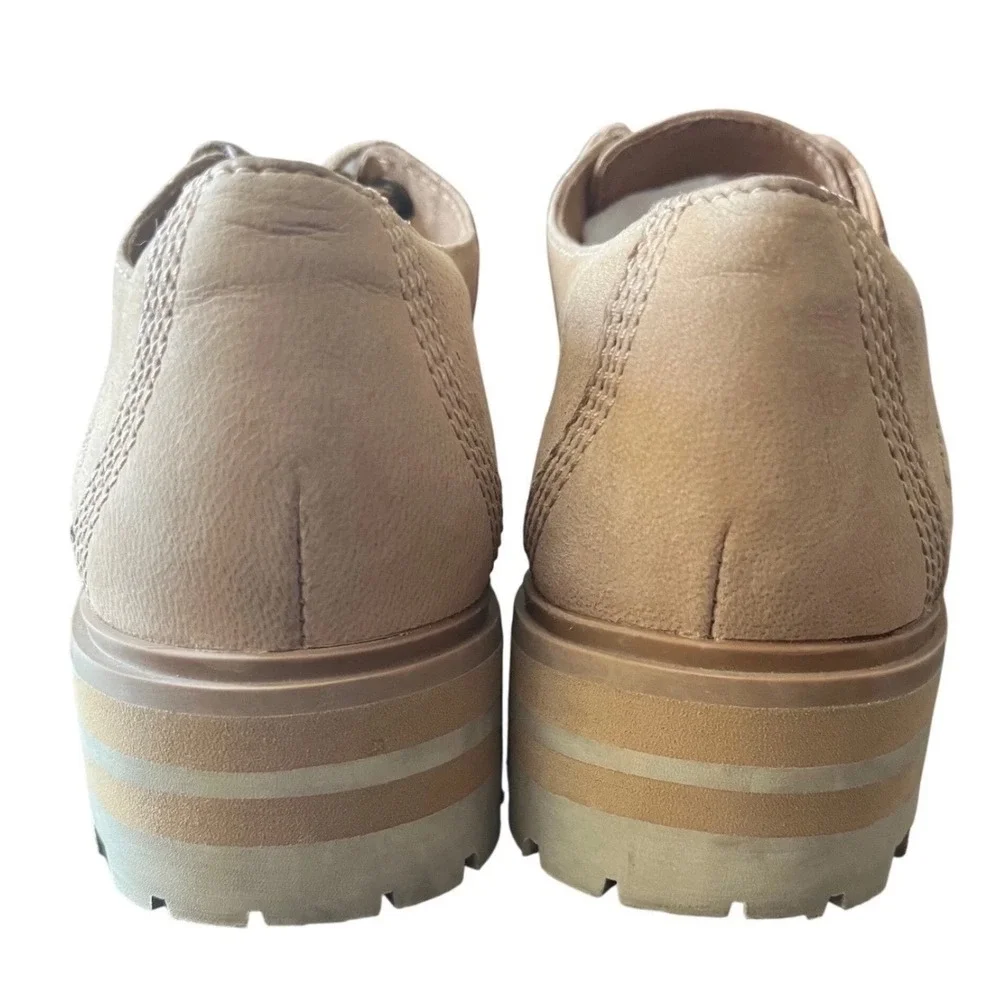 Timberland Women's Leather Lug Sole Platform Oxford Derby Shoes Sz 6 Tan
